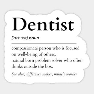 Dentist Noun Sticker